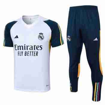 Thailandia Maglia Calcio Real Madrid Set Formazione 2024 Bianco