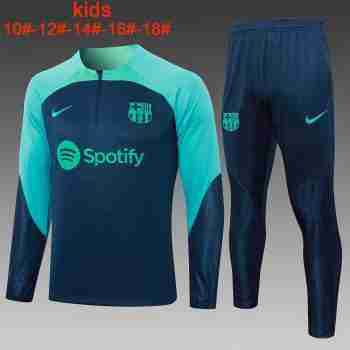 Felpa Allenamento Bambino FC Barcellona 2024 Blu