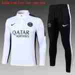 Felpa Allenamento Bambino Paris Saint Germain 2024 2025 Bianco