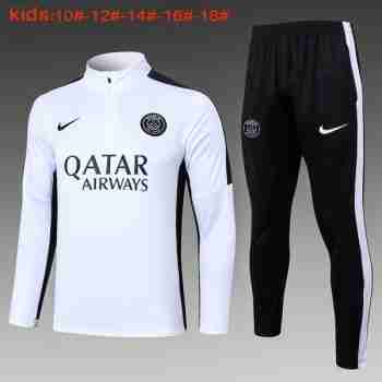 Felpa Allenamento Bambino Paris Saint Germain 2024 2025 Bianco