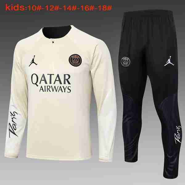 Ninos Sudadera De Training PSG 2024-2025 Amarillo Felpa Allenamento Bambino Paris Saint Germain 2024 2025 Giallo