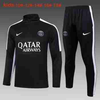 Felpa Allenamento Bambino Paris Saint Germain 2024 2025 Nero
