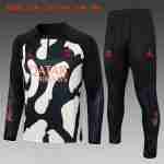 Felpa Allenamento Bambino Paris Saint Germain 2024 2025 Nero Bianco