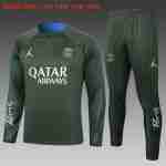 Felpa Allenamento Bambino Paris Saint Germain 2024 2025 Verde