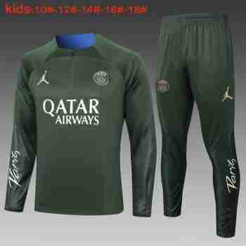 Felpa Allenamento Bambino Paris Saint Germain 2024 2025 Verde