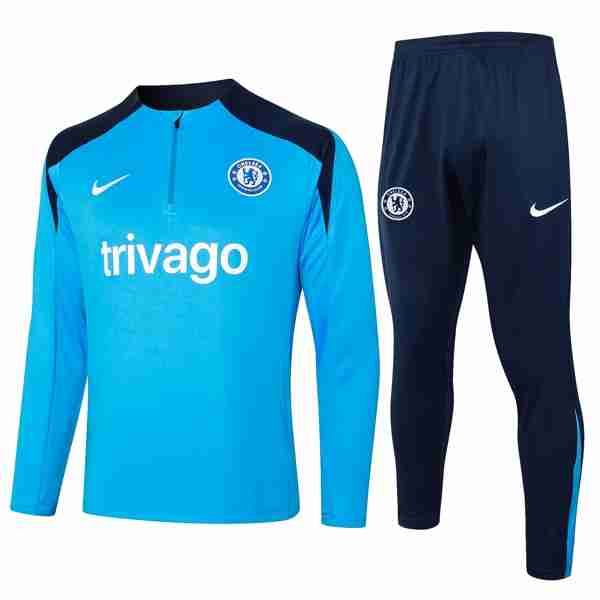 Sudadera De Training Chelsea 2024-2025 Azul Felpa Allenamento Chelsea 2024 2025 Blu