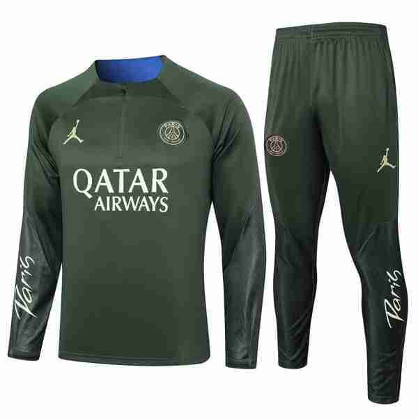 Sudadera De Training PSG 2024-2025 Verde Felpa Allenamento Paris Saint Germain 2024 2025 Verde
