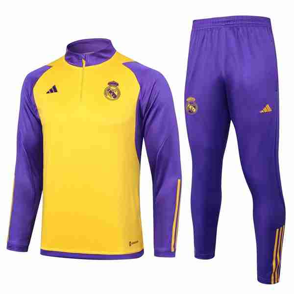 Sudadera De Training Real Madrid 2024-2025 Amarillo Purpura Felpa Allenamento Real Madrid 2024 2025 Giallo Porpora