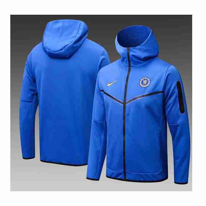 Chaqueta Con Capucha Chelsea 2024 2025 Azul Felpe Giacche Chelsea 2024 2025 Blu