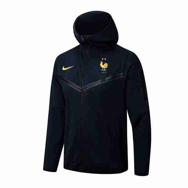 Chaqueta Con Capucha Francia 2024 2025 Azul Felpe Giacche Francia 2024 2025 Blu