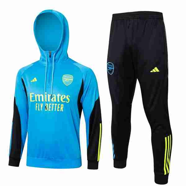Chandal Con Capucha Arsenal 2024 2025 Azul Tuta Con Cappuccio Arsenal 2024 2025 Blu