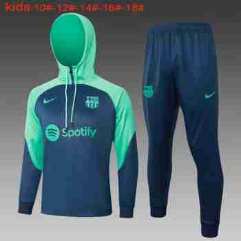 Tuta Con Cappuccio Bambino FC Barcellona 2024 2025 Blu