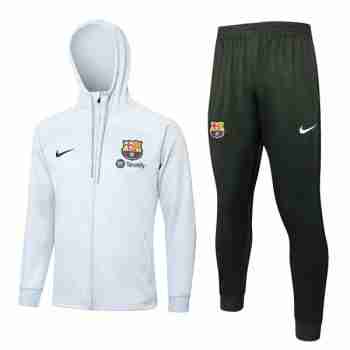 Tuta Con Cappuccio FC Barcellona 2024 2025 Bianco