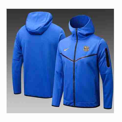 Chaqueta Con Capucha Barcelona 2024 2025 Azul Tuta Con Cappuccio FC Barcellona 2024 2025 Blu