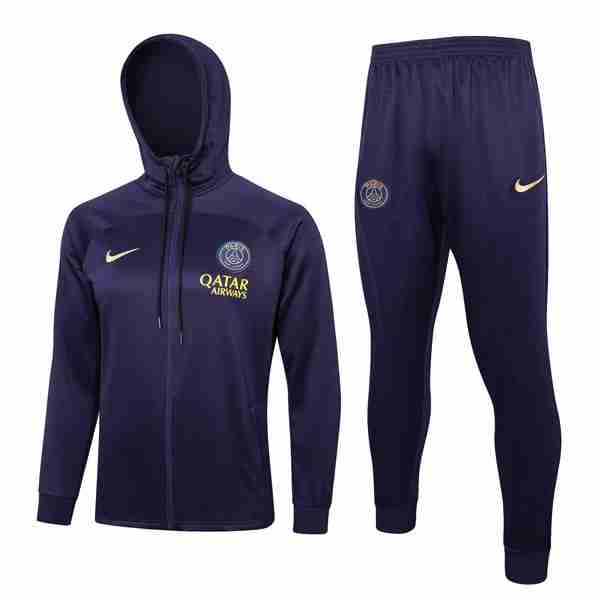 Chandal Con Capucha PSG 2024 2025 Purpura Tuta Con Cappuccio Paris Saint Germain 2024 2025 Porpora