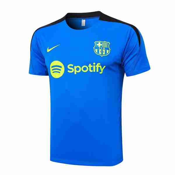 Camiseta Entrenamiento Barcelona 2024-2025 Azul Negro Thailandia Maglia Calcio Formazione FC Barcellona 2024 2025 Blu Nero