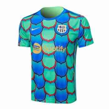Thailandia Maglia Calcio Formazione FC Barcellona 2024 2025 Verde Blu