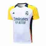 Thailandia Maglia Calcio Formazione Real Madrid 2024 2025 Bianco Giallo