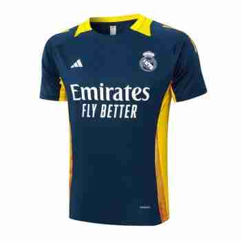 Thailandia Maglia Calcio Formazione Real Madrid 2024 2025 Blu Giallo
