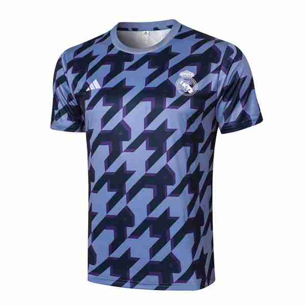 Camiseta Entrenamiento Real Madrid 2024-2025 Azul Negro Thailandia Maglia Calcio Formazione Real Madrid 2024 2025 Blu Nero
