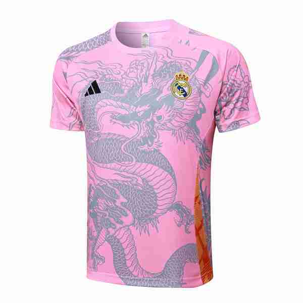 Camiseta Entrenamiento Real Madrid 2024-2025 Rosa Thailandia Maglia Calcio Formazione Real Madrid 2024 2025 Rosa