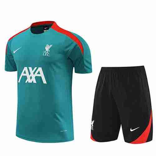 Thailandia Maglia Calcio Liverpool Set Formazione 2024 2025 Verde Nero Thailandia Maglia Calcio Liverpool Set Formazione 2024 2025 Verde Nero