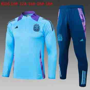 Felpa Allenamento Bambino Argentina 2024 2025 Blu