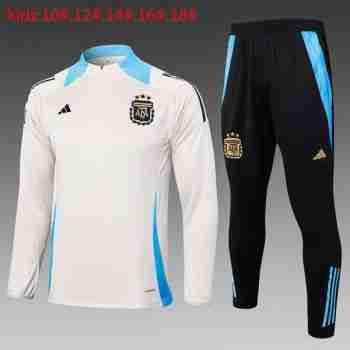 Felpa Allenamento Bambino Argentina 2024 2025 Giallo Blu
