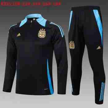 Felpa Allenamento Bambino Argentina 2024 2025 Nero Blu