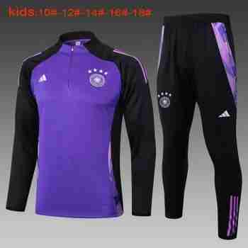 Felpa Allenamento Bambino Germania 2024 2025 Porpora Nero