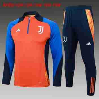 Felpa Allenamento Bambino Juventus 2024 2025 Arancione Blu