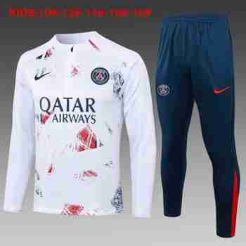 Felpa Allenamento Bambino Paris Saint Germain 2024 25 Rosso Bianco