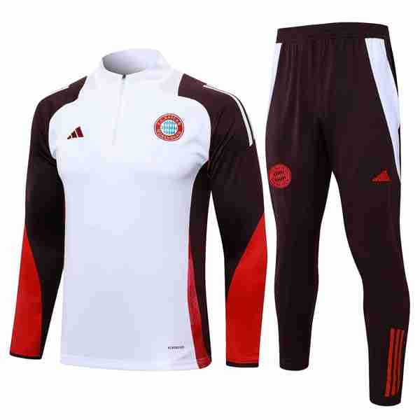 Sudadera De Training Bayern Munich 2024-2025 Blanco 3 Felpa Allenamento Bayern Monaco 2024 2025 Bianco