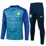 Felpa Allenamento Brasile 2024 2025 Verde Blu