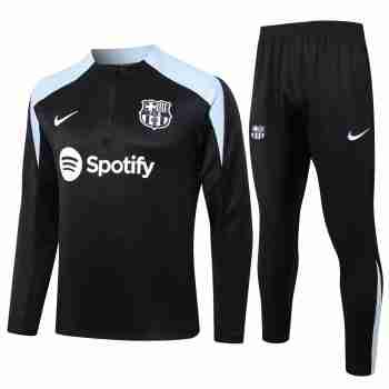 Felpa Allenamento FC Barcellona 2024 2025 Nero Grigio