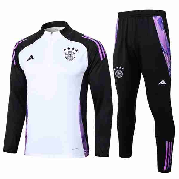 Sudadera De Training Alemania 2024-2025 Blanco Negro 3 Felpa Allenamento Germania 2024 2025 Bianco Nero