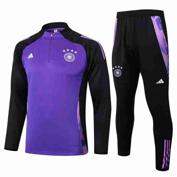 Sudadera De Training Alemania 2024-2025 Purpura Negro 3 Felpa Allenamento Germania 2024 2025 Porpora Nero