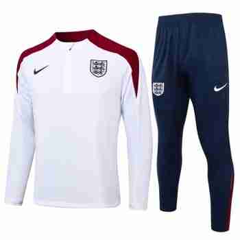 Felpa Allenamento Inglaterra 2024 2025 Bianco Rosso