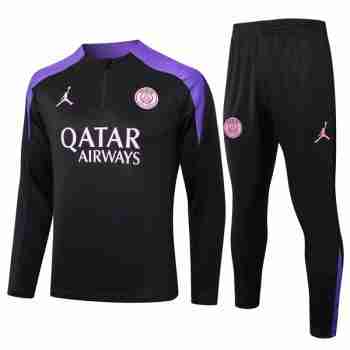 Felpa Allenamento Paris Saint Germain 2024 2025 Nero Porpora