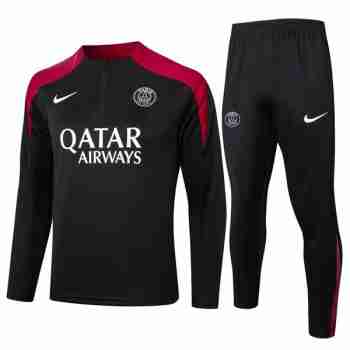 Felpa Allenamento Paris Saint Germain 2024 2025 Nero Rosso