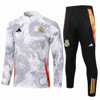 Felpa Allenamento Real Madrid 2024 25 Bianco Grigio