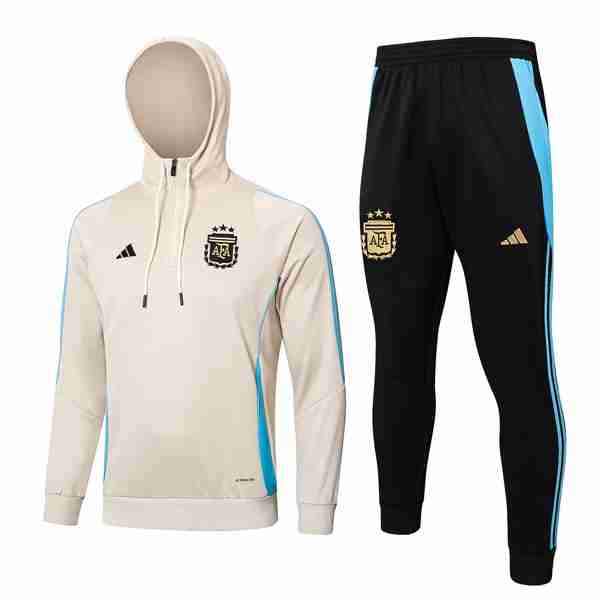 Sudadera Con Capucha Argentina 2024-2025 Amarillo 3 Felpa Cappuccio Argentina 2024 2025 Giallo