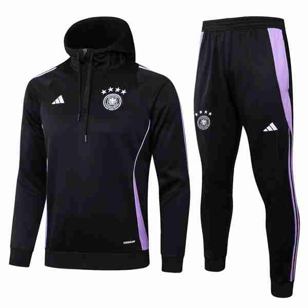 Sudadera Con Capucha Alemania 2024-2025 Negro 3 Felpa Cappuccio Germania 2024 2025 Nero