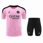 Thailandia Maglia Calcio Paris Saint Germain Set Formazione 2024 2025 Rosa Nero