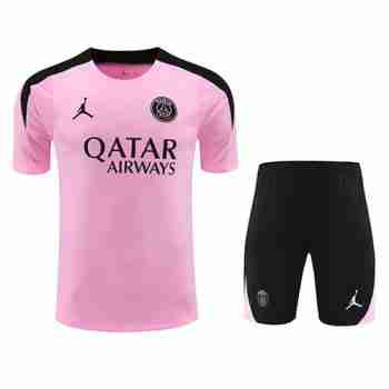 Thailandia Maglia Calcio Paris Saint Germain Set Formazione 2024 2025 Rosa Nero