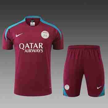 Thailandia Maglia Calcio Paris Saint Germain Set Formazione 2024 2025 Rosso