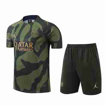 Thailandia Maglia Calcio Paris Saint Germain Set Formazione 2024 2025 Verde Nero