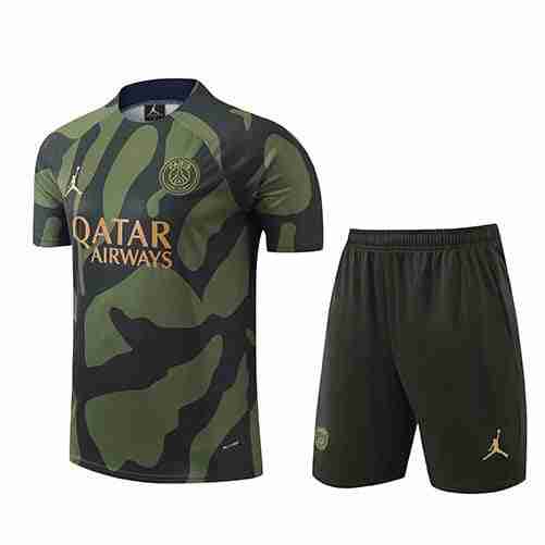 Thailandia Maglia Calcio Paris Saint Germain Set Formazione 2024 2025 Verde Nero Thailandia Maglia Calcio Paris Saint Germain Set Formazione 2024 2025 Verde Nero