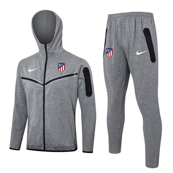 Tuta Con Cappuccio Atletico Madrid 2024 2025 Grigio Tuta Con Cappuccio Atletico Madrid 2024 2025 Grigio
