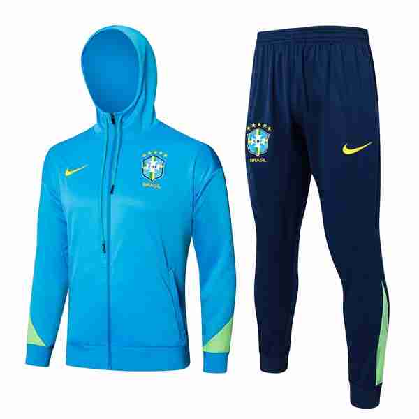 Chandal Con Capucha Brasil 2024-2025 Azul 3 Tuta Con Cappuccio Brasile 24 2025 Blu
